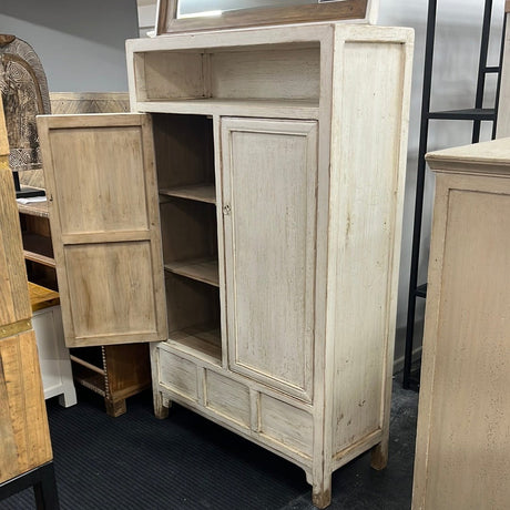 Whitewash Rustic Cabinet