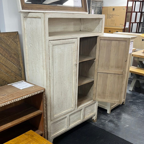 Whitewash Rustic Cabinet