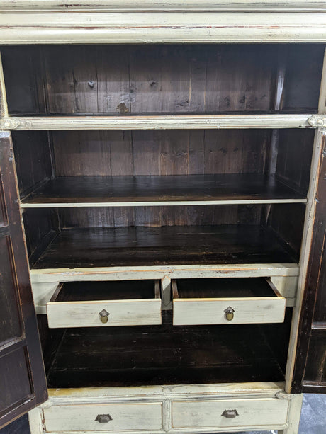 Antique Handcarved Rustic Cabinet