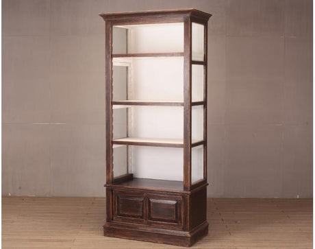 Antique Style Brown Display Cabinet