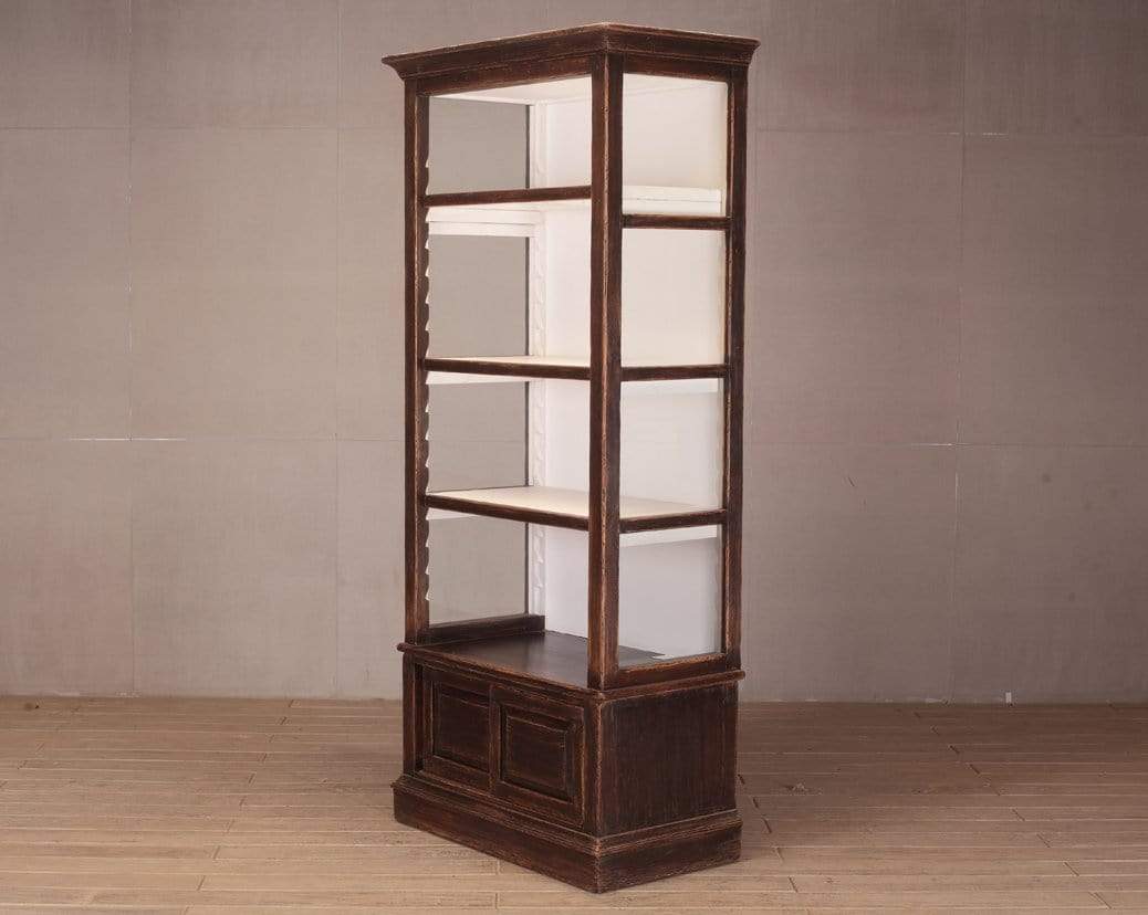 Antique Style Brown Display Cabinet
