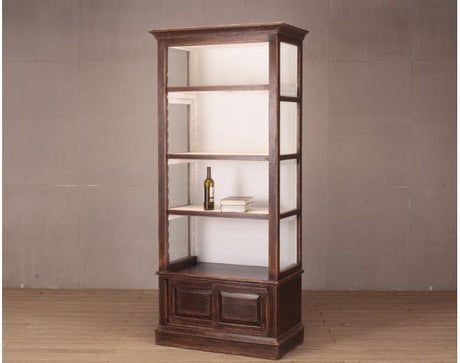 Antique Style Brown Display Cabinet