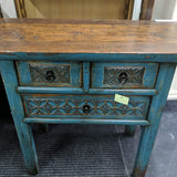Antique Turquoise Hall Table