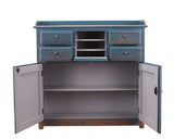 Bookcases/Cabinets Vintage Style Blue Cabinet