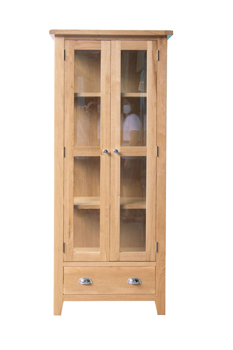 Country Oak Display Cabinet