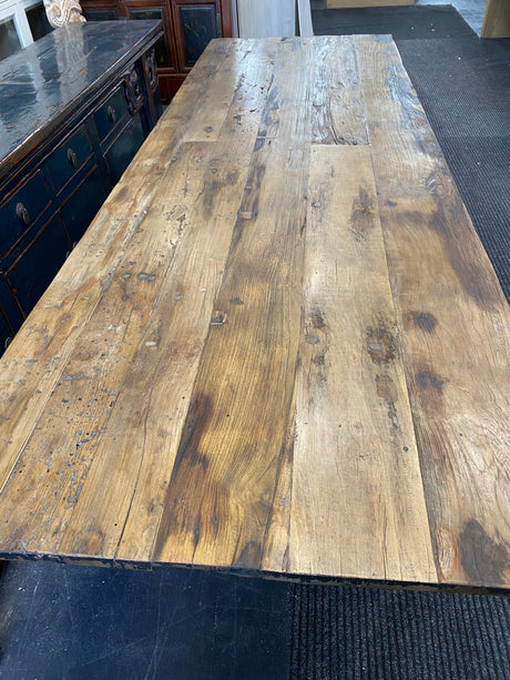 Dining Table Dark Boat Wood Dining Table 3.0m