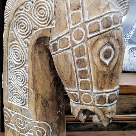 Home Decor Wooden Horse Head