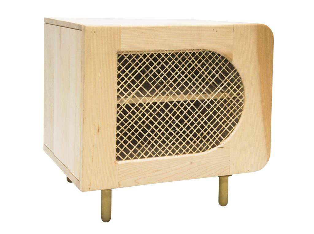 Indiana Cane Bedside Table One Door