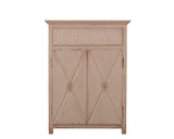Natural Finish Cabinet with 2 Doors