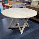 Recycled Timber Round Dining Table 1.37m