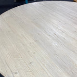 Recycled Timber Round Dining Table 1.37m
