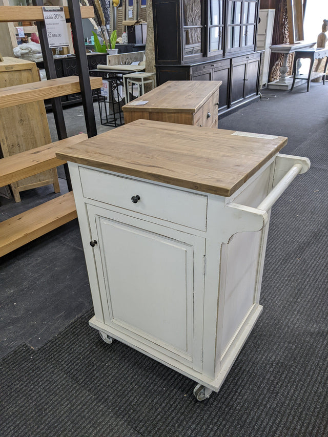 White Recycled Wood Rustic Kitchen Cabinet