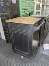 Black Recycled Wood Rustic Kitchen Cabinet