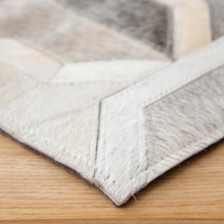Rugs 200X300cm Corbit Leather Rug 200X300 GREY/WHITE