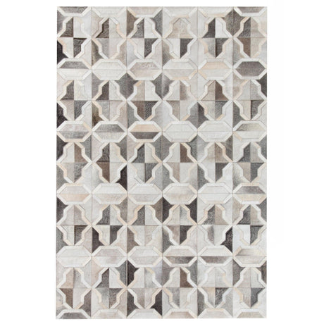 Rugs 200X300cm Corbit Leather Rug 200X300 GREY/WHITE
