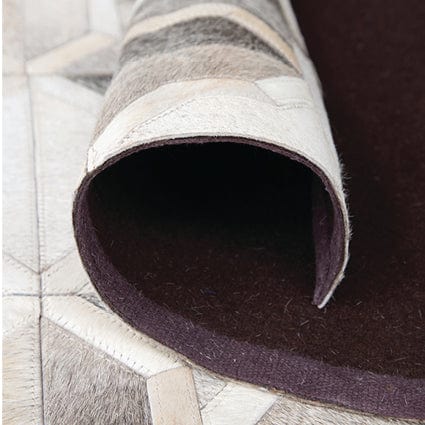 Rugs 200x300cm Corbit Leather Rug 200X300 GREY/WHITE