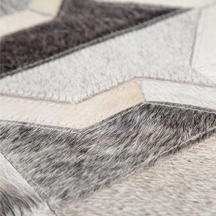 Rugs 200x300cm Corbit Leather Rug 200X300 GREY/WHITE