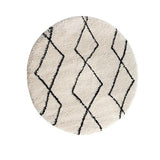 Rugs 160x160ccm Nomadic Round Poly Rug 160X160 CREAM/BLACK