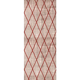 Rugs 80x300cm Opale Poly Rug 80X300 CROSS SILVER RED